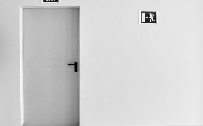 Emergency exit door.